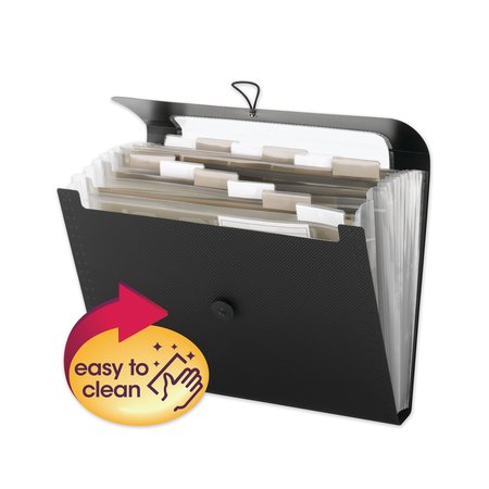 Smead Expanding File, 12 Pocket, Black, Width: 13" 70901